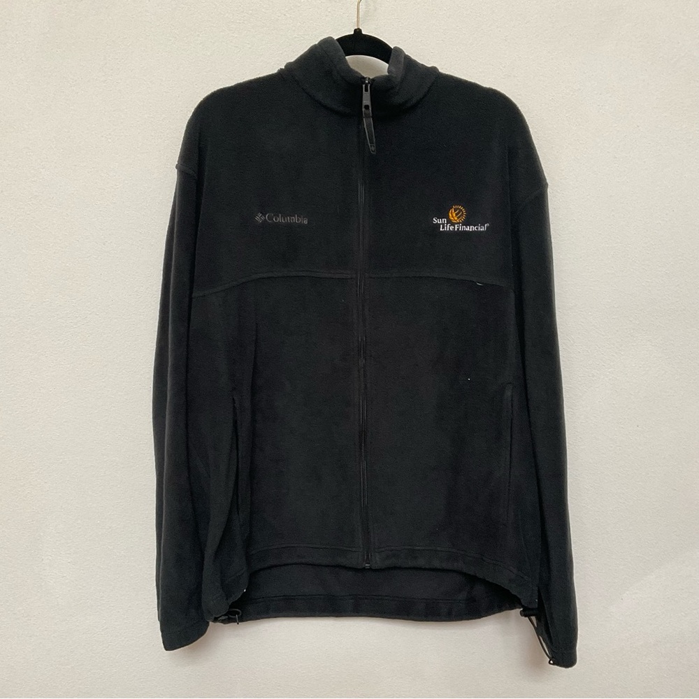 Columbia Black Fleece Full Zip Jacket Company Branded Men's XL Winter Warm